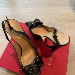 Perfect Valentino black shoes original box and dust bag.